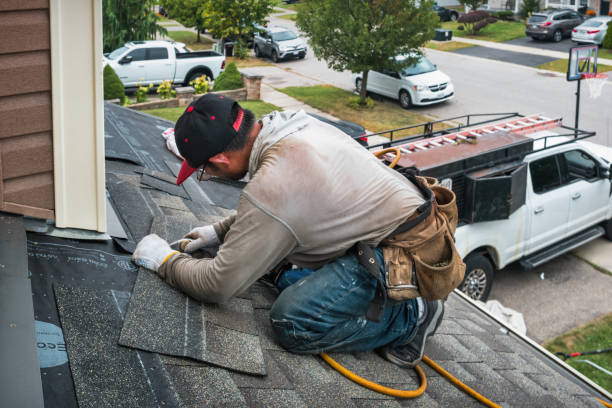 Professional Storm Damage Roof Repair technician working in Lakehead, CA